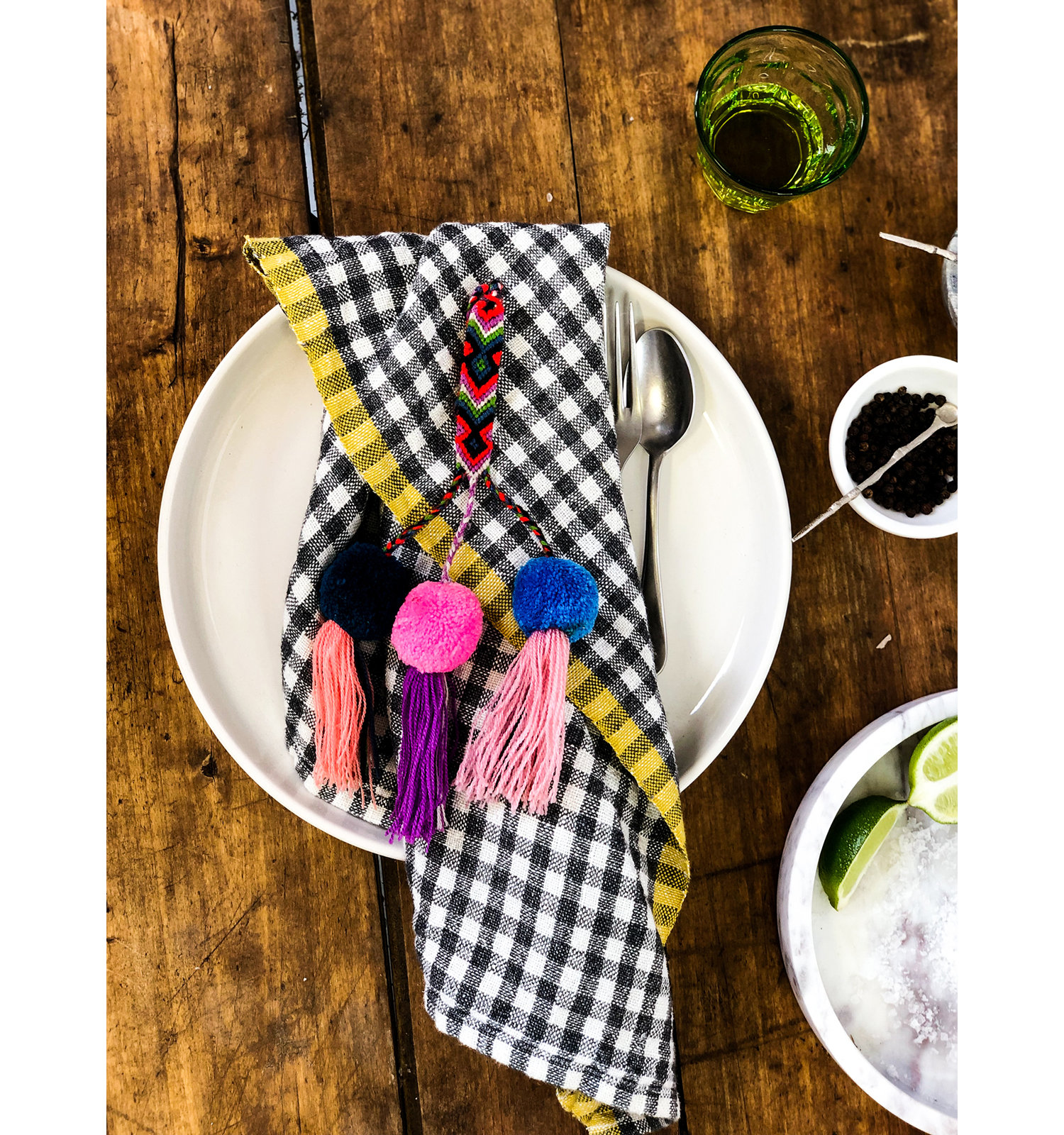 Reversible Linen Napkin, Gray/Dijon
