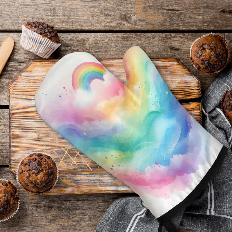 Gradient Waves Oven Mitt Cotton Twill