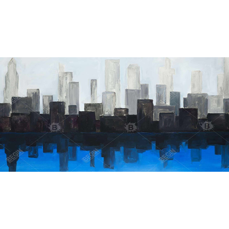 Blue city - 15.75"x31.50" Desk mat