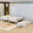 Twin Over Twin Over Twin Triple Wood Bunk Bed With Safety Fatures, Detachable Design-380341185