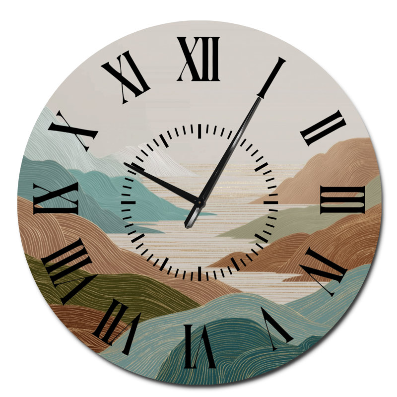Horloge murale Mid-Century, Surdimensionné