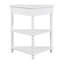 Armoire d'appoint de coin de 34 po de largeur avec tiroir et étagère moderne à 3 niveaux pour petits espaces, blanc-465655480
