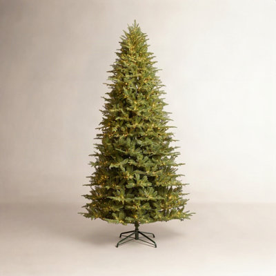 Leilonie Flocked 11' Pre-Lit Fir Christmas Tree