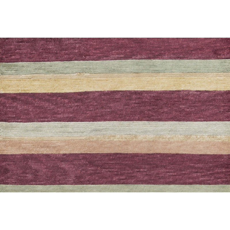 Tapis mauve et beige de haute qualité noué à la main