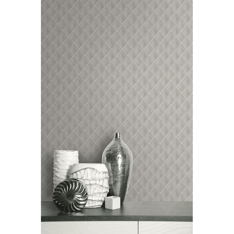 Rouleau de papier peint lisse L 27 pi x l 27 po, Gris