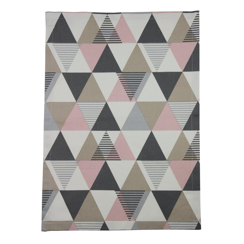 Mott Linen Geometric Rectangle Napkin, Blush Pink