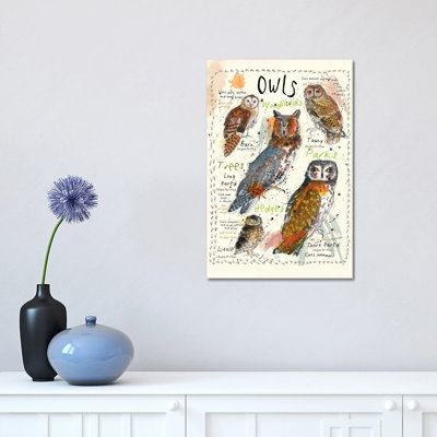 Owls 1 Piece Wrapped Canvas Painting