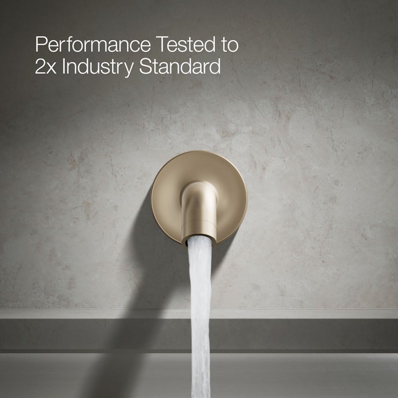 Purist® Wall-Mount Non-Diverter Bath Spout, 35-Degrees, Vibrant Brushed Bronze