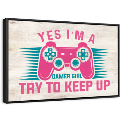 «Loisirs et mode de vie», impression sur toile «Gamer Girl»