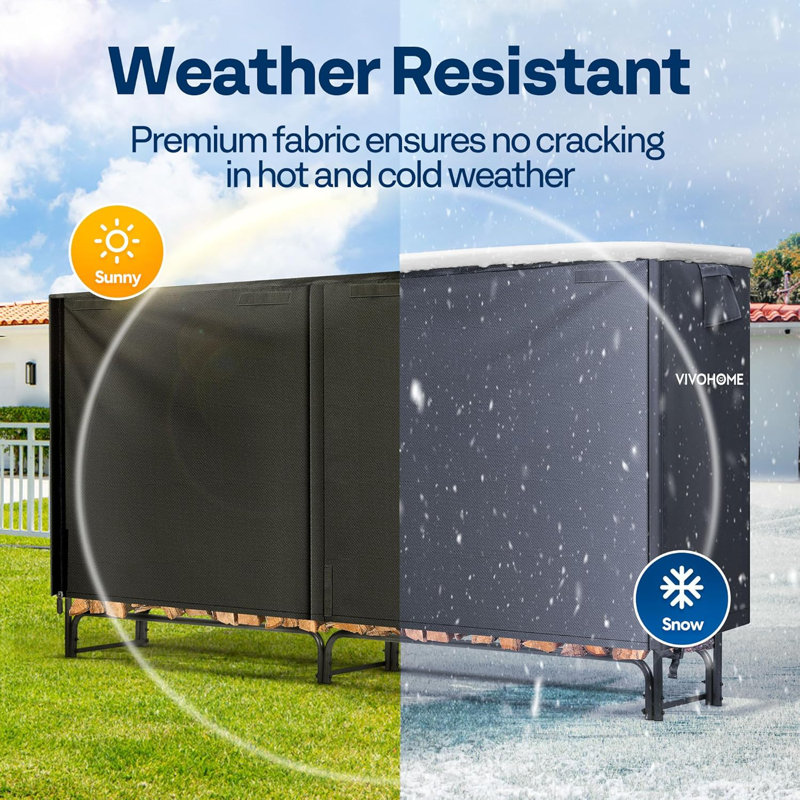 Housse imperméable pour support à bûches
