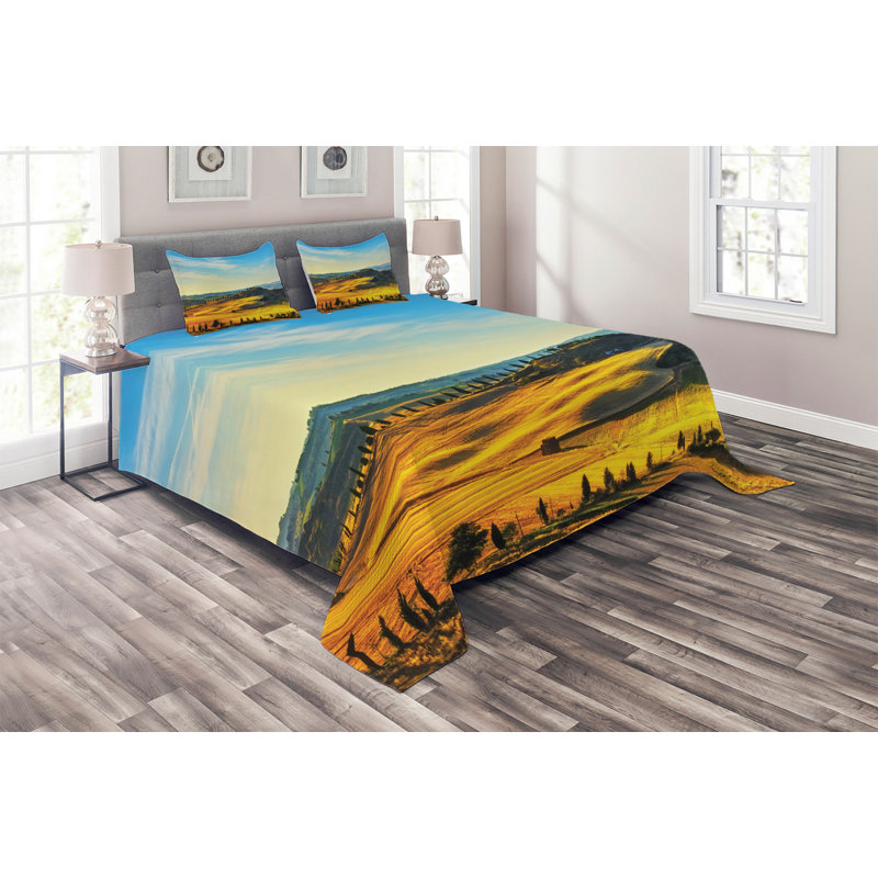 Modern & Contemporary Polyester Coverlet, King Bedspread + 2 Shams