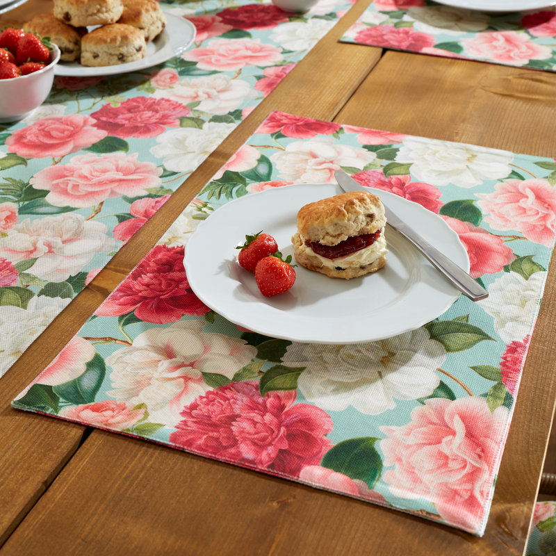 Caggiano Cotton Blend Floral Rectangle Placemat