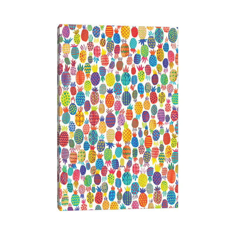 «Cute Pineapples», reproduction d'art sur toile tendue, H 18 po x l 12 po x P 1,5 po