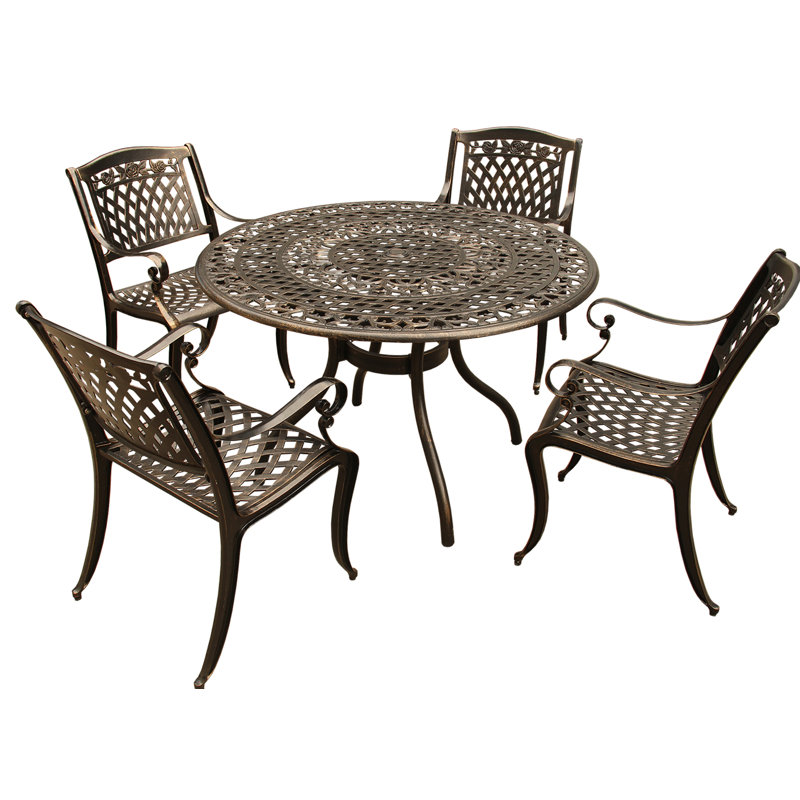 Ensemble repas 5 pièces Cass Rose Ornate, Bronze