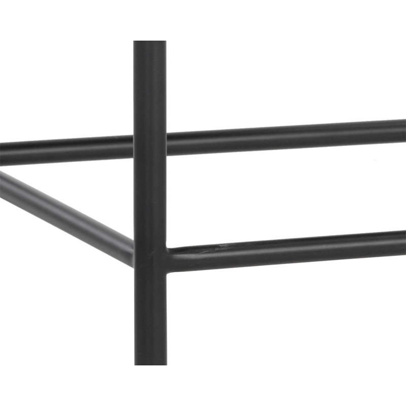 Upholstered Stool with Metal Frame