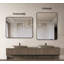 Miroir de salle de bain rectangulaire en métal noir 22 po x 30 po.-879747376-879747377