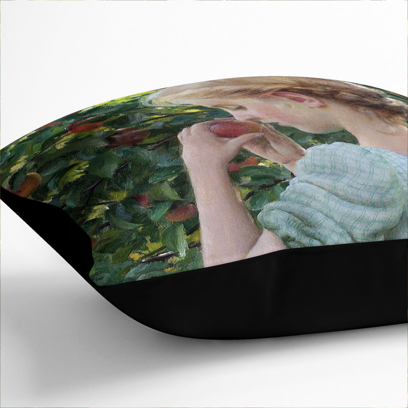 Scent of the Apple Scatter Cushion, 40cm H x 40cm W x 15cm D, Black