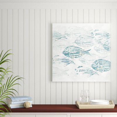 Sealife Batik II by June Erica Vess - Wrapped Canvas Painting