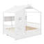 Lit de maison en bois avec lit gigogne, conception moderne pour enfants avec tablette de rangement-440953663-440953660