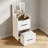 48CM 3-In-1 Vanity Desk With Flip-Top Mirror, Compact Makeup Vanity With Glass Desktop & 3 Drawers, Small Dressing Table For Bedroom & Small Space-1322858874
