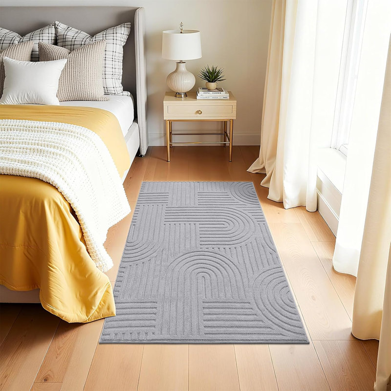 Tapis à poils longs doux et moelleux, Beige, Rectangulaire 3 pi x 5 pi