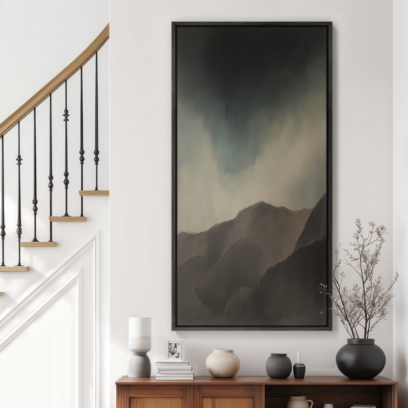 Très grand art mural rétro encadré pour art classique, H 60 po x l 30 po, Noir