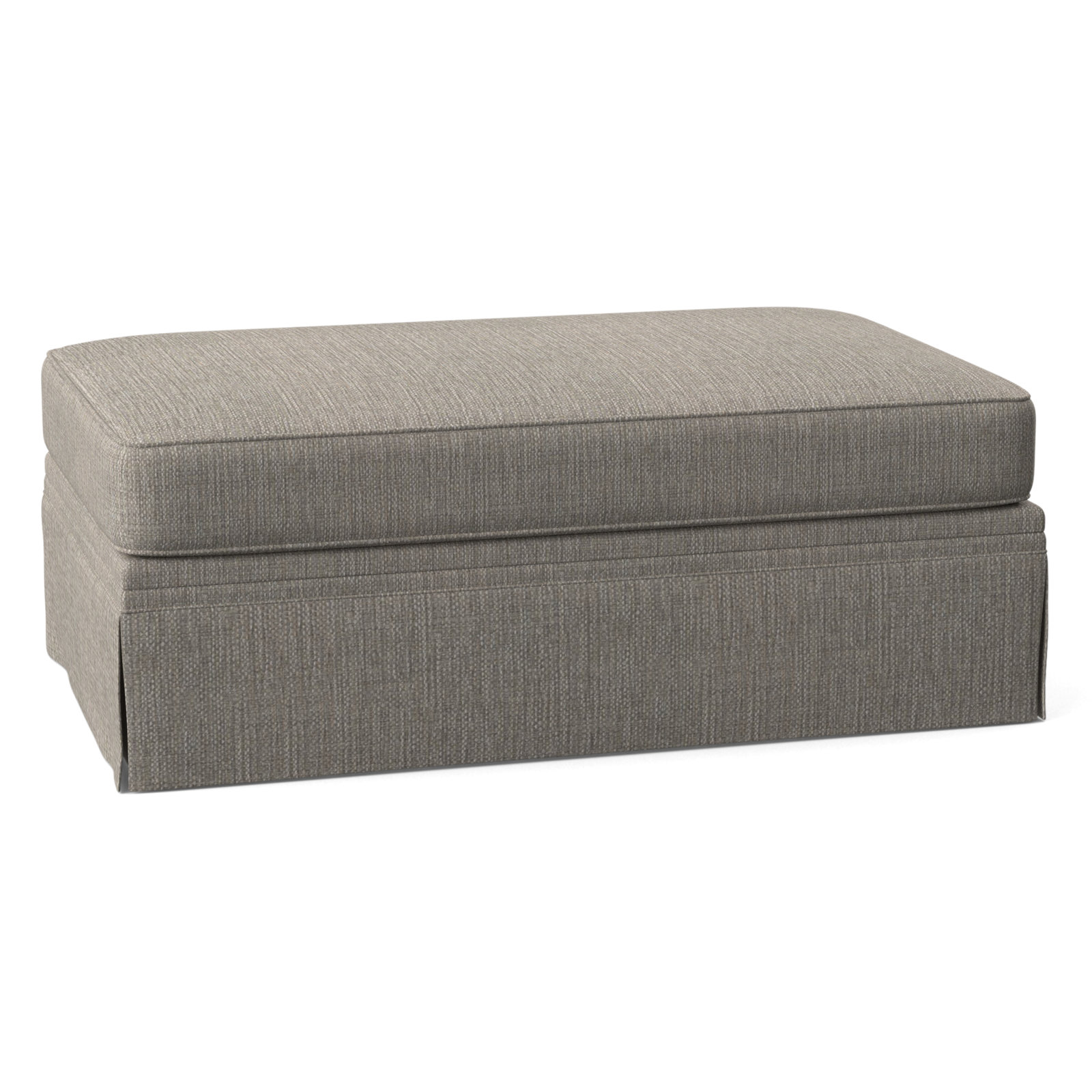 Shelby 47" Ottoman, Drusky Linen Sustain® Basketweave