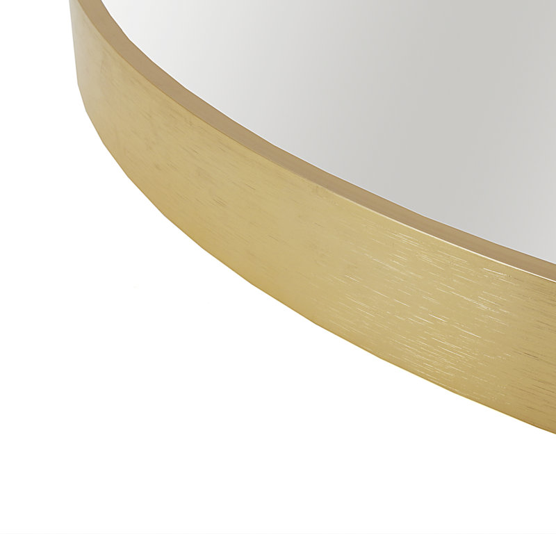 Metal Flat Wall Mirror, Gold