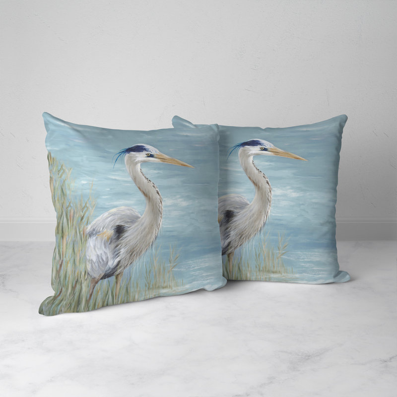 Laural Home Heron by the Bay Indoor Decorative Pillow