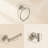 Radius 4-Piece Bathroom Hardware Set in Brushed Nickel-126538040