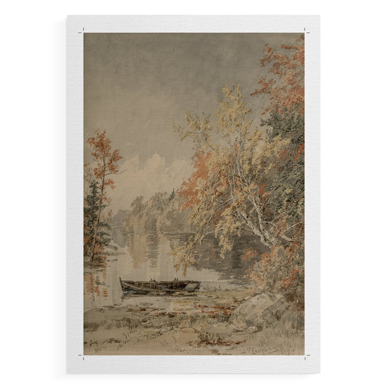 Paysage rétro CLXVI - impression sur toile seulement - non encadrée, H 18 po x l 12 po