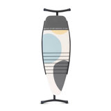 Brabantia Size D XL Ironing Board with Linen Rack and Heat Resistant Parking Zone Spring Bubbles Cover