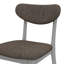 Chaises de salle à manger rembourrées de style Mid-Century avec pieds en bois massif (ensemble de 2)