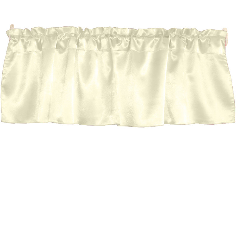 Danijah Tailored Window Valance, 58" W x 28" L, Ivory
