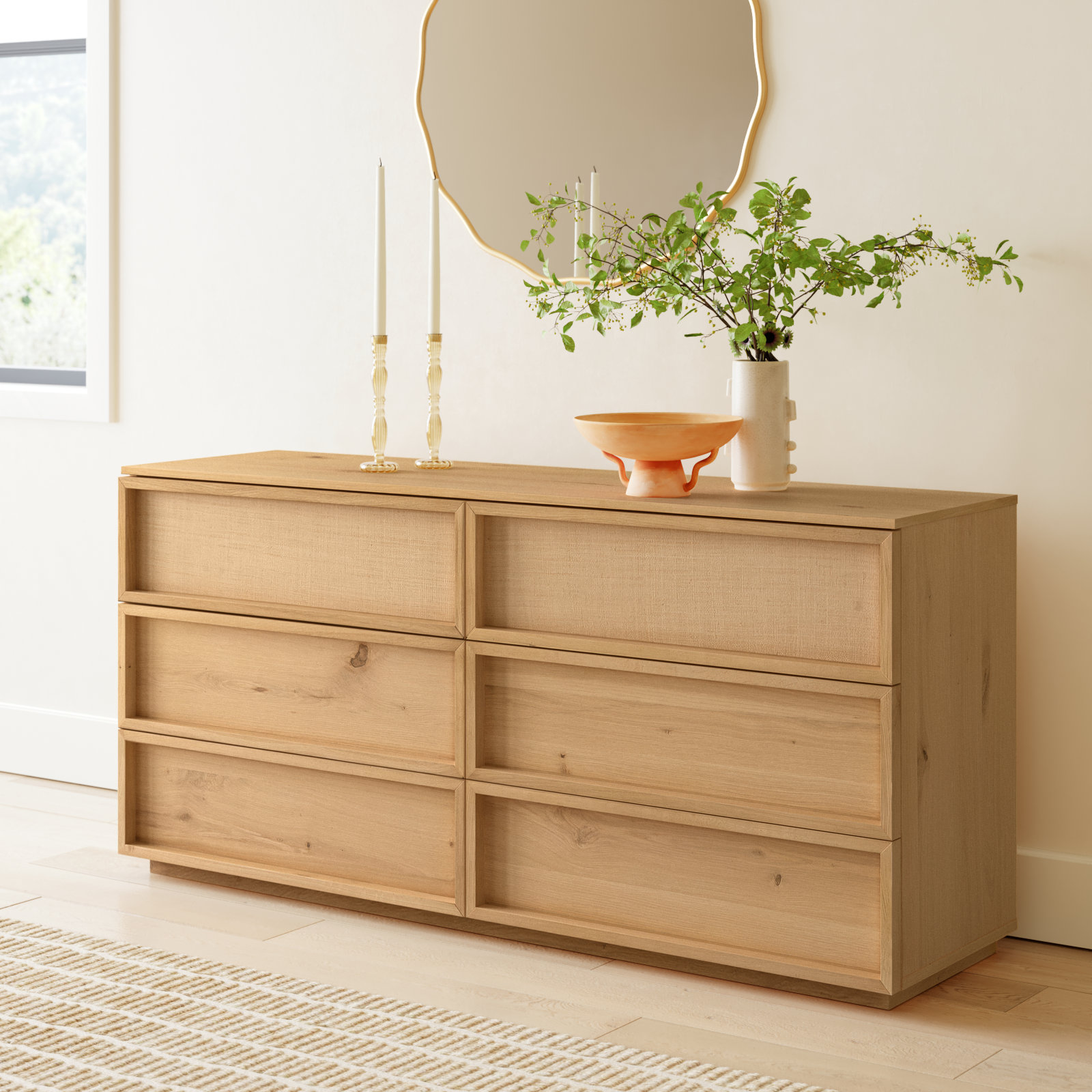 Hudson 63" Double Dresser, Natural