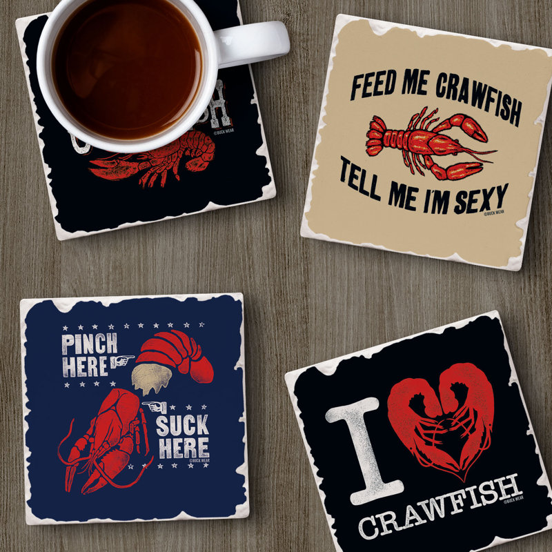 Paquet de 4 sous-verres Love Crawfish
