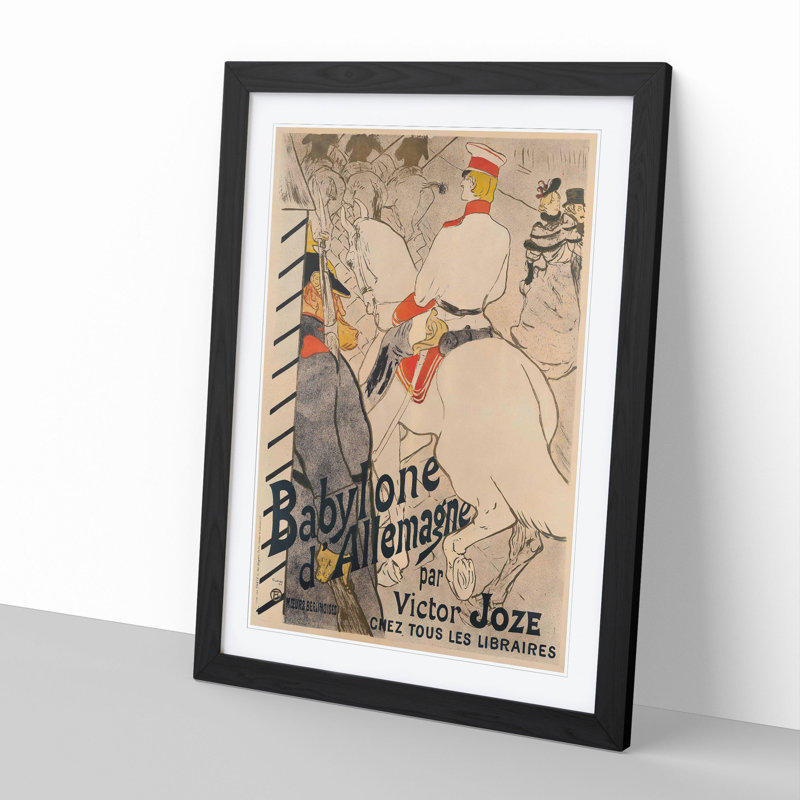 Babylone D'Allemagne by Henri de Toulouse-Lautrec - Picture Frame Graphic Art, Black Framed, 36cm H x 27cm W x 2cm D