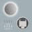 Round LED Mirror Dimmable Vanity Mirror with Defog 3-Color Temperature Frontlit & Backlit LED mirror-1804023687
