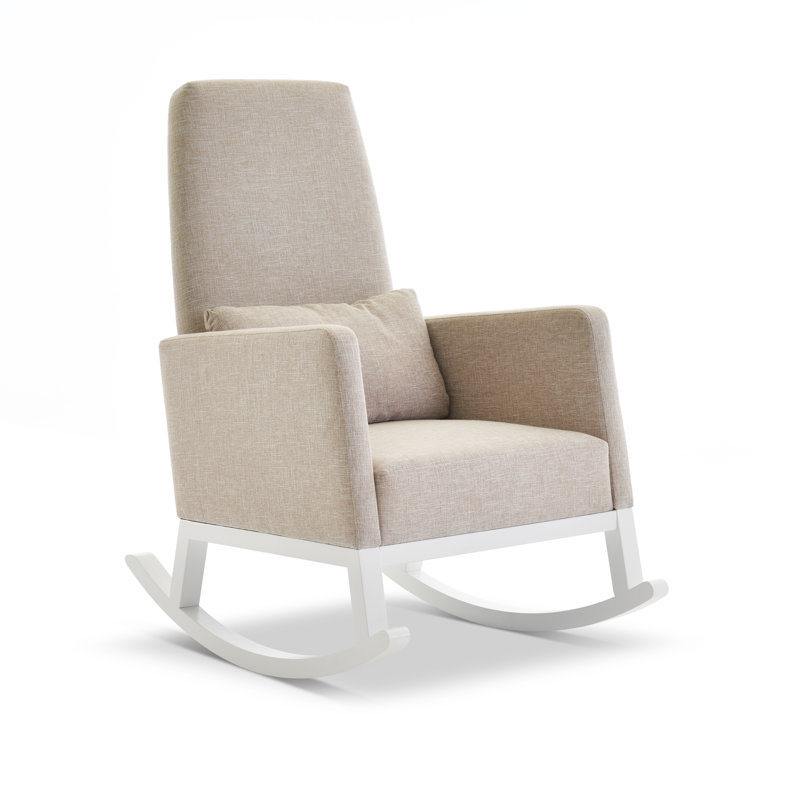 High Back Rocking Chair, Oatmeal