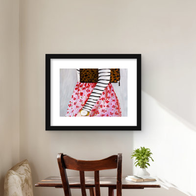 Fashionable Woman with Leopard Bag | Bedroom Fashion Print