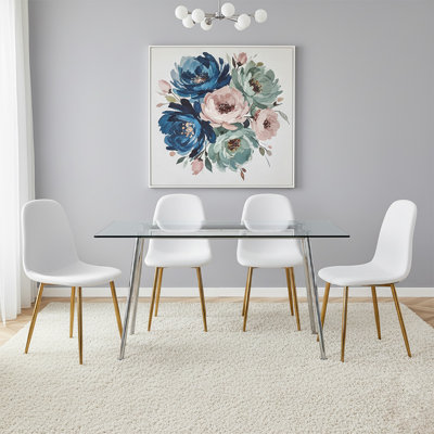 Ensemble de 4 chaises de salle à manger à dossier courbé Minimalist Minimalist