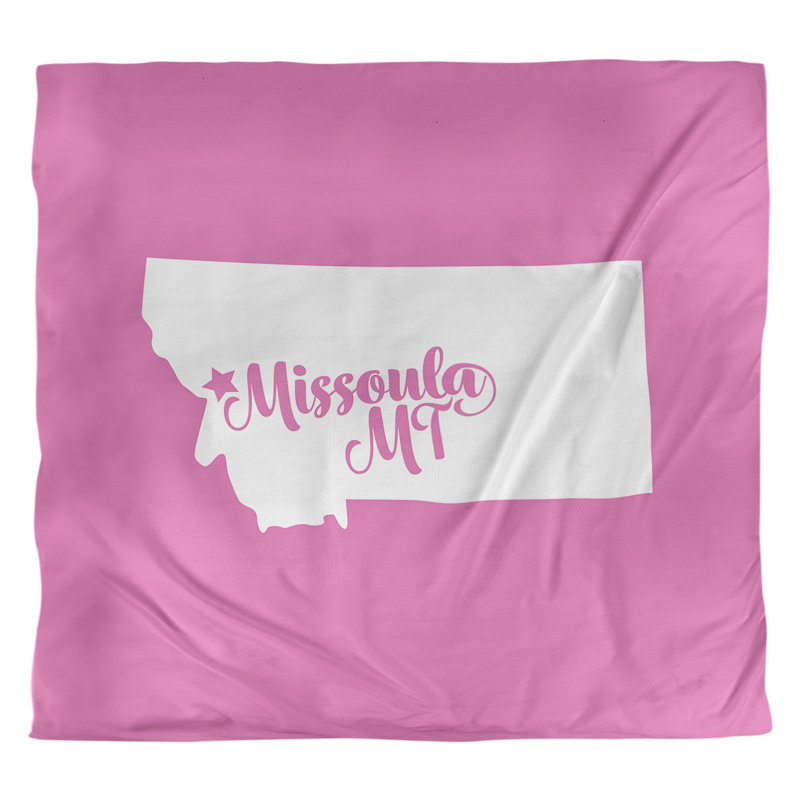 Housse de couette missoula montana, Polyester brossé, Housse de couette pour grand lit, Rose
