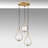Elegant Gold Chandelier, Adjustable Height 22.0 - 53.5 Inches | Metal Body, 15.0 Inch Cap Diameter, Base Plate Ø11.8 x 1.2 Inches | 3 x E27 Max 40W (Bulb Not Included) | Perfect for Living Room, Dining Room & Entryway Lighting