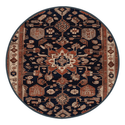 Tapis brun turc lavable à la machine