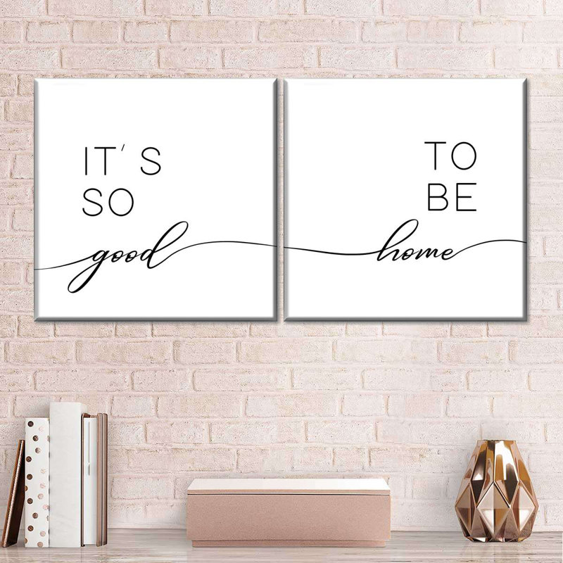 «So Good To Be Home Typographie II», reproduction sur toile, H 61 po x l 30 po x P 1,25 po