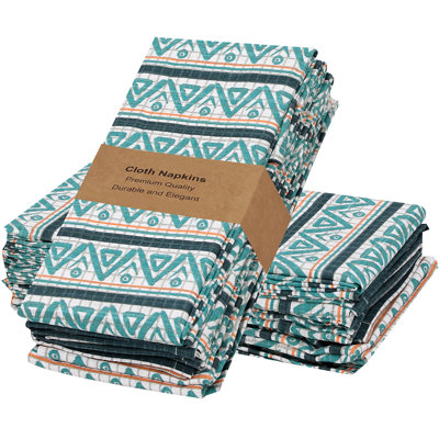 Print Cloth Napkins 100% Cotton Table Napkins Multi-Pattern Square Napkins 20+ Colors