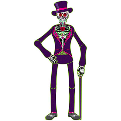 Paper Day Of The Dead Photo Props