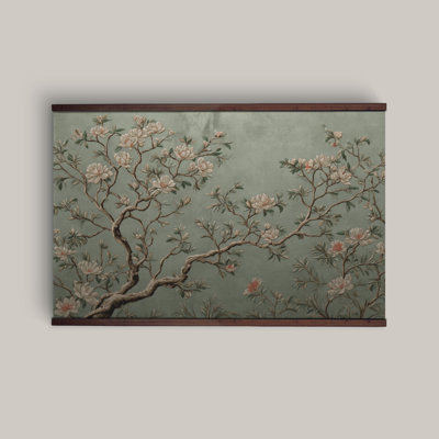 Tapisserie classique chinoise, toile prête à suspendre avec barres de suspension en bois
