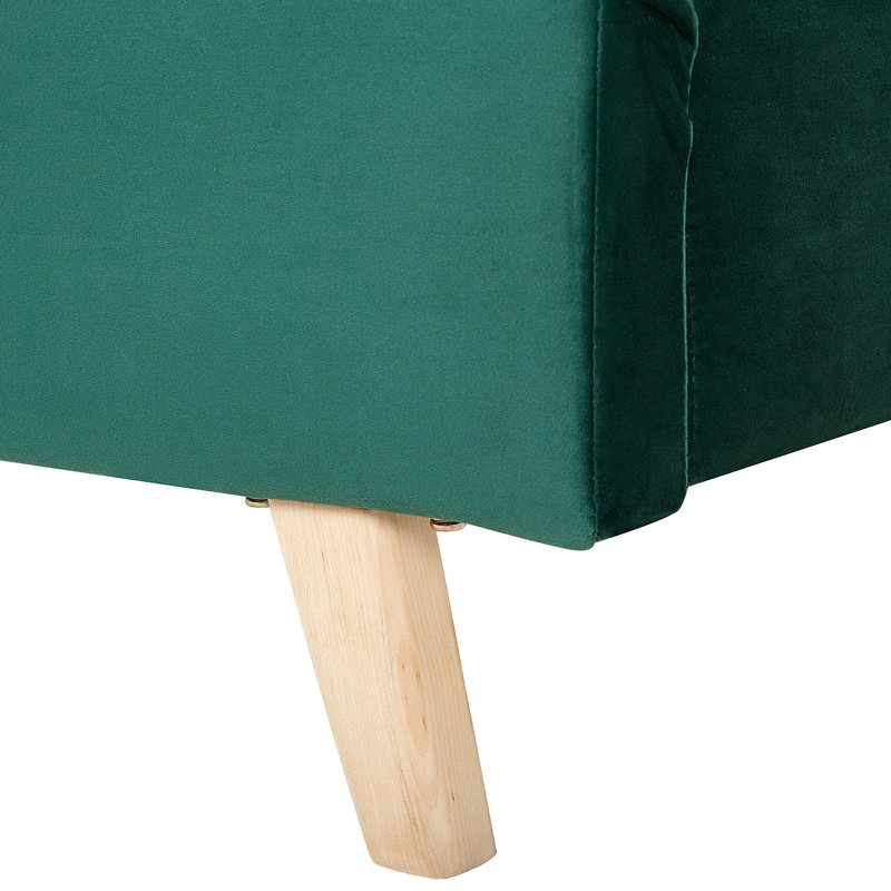 Watermill Upholstered Bed, Green, European Kingsize (160 x 200 cm)