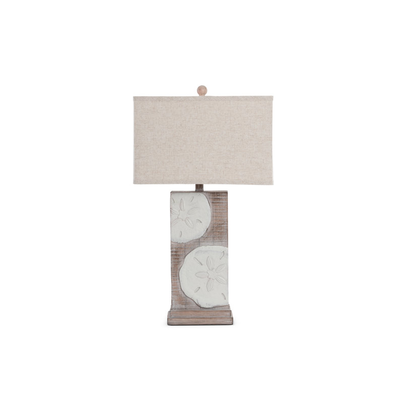 Sand Dollar - 30" Poly Table Lamp - Set of 2 - Natural, Brown Finish